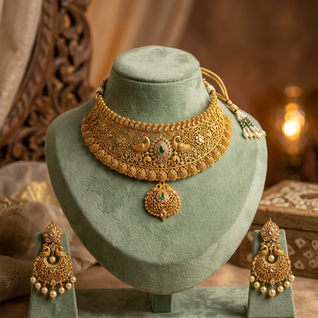 Rana Jewellers Royal Heritage Gold Necklace